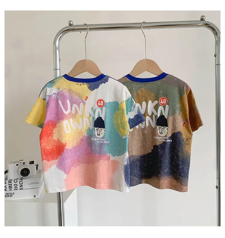 Kids Tie-Dye Printed T-Shirt Boys Summer Wear — feature 11