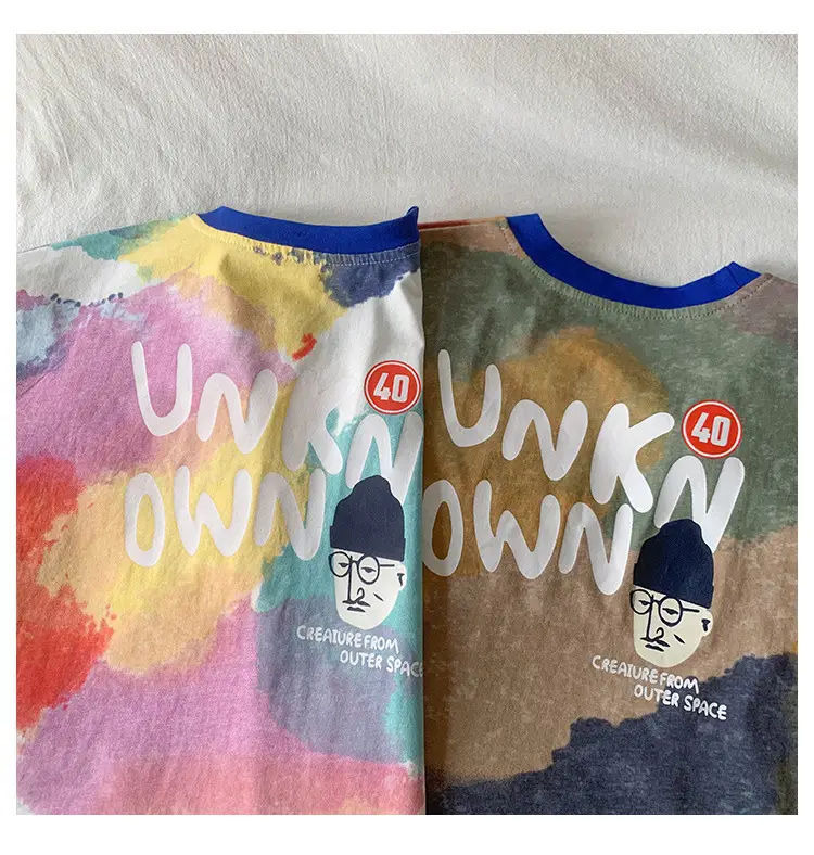 Kids Tie-Dye Printed T-Shirt Boys Summer Wear — feature 16