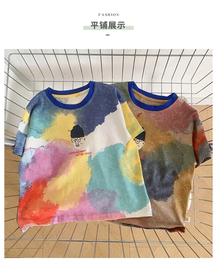 Kids Tie-Dye Printed T-Shirt Boys Summer Wear — feature 4