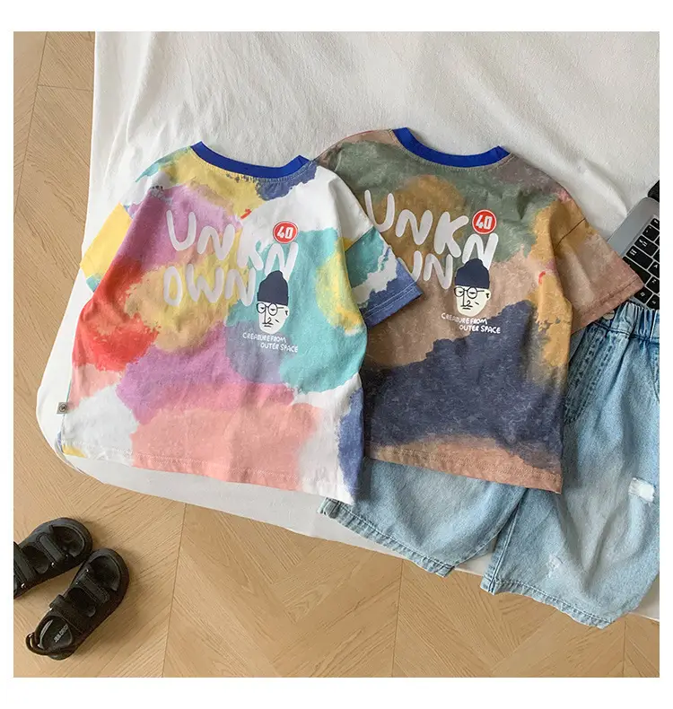 Kids Tie-Dye Printed T-Shirt Boys Summer Wear — feature 6