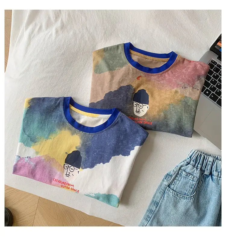 Kids Tie-Dye Printed T-Shirt Boys Summer Wear — feature 9