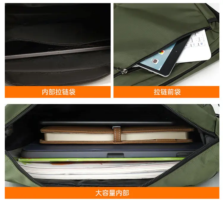 2026 Men's Korean Style Oxford Bag Green Large Capacity — feature 14