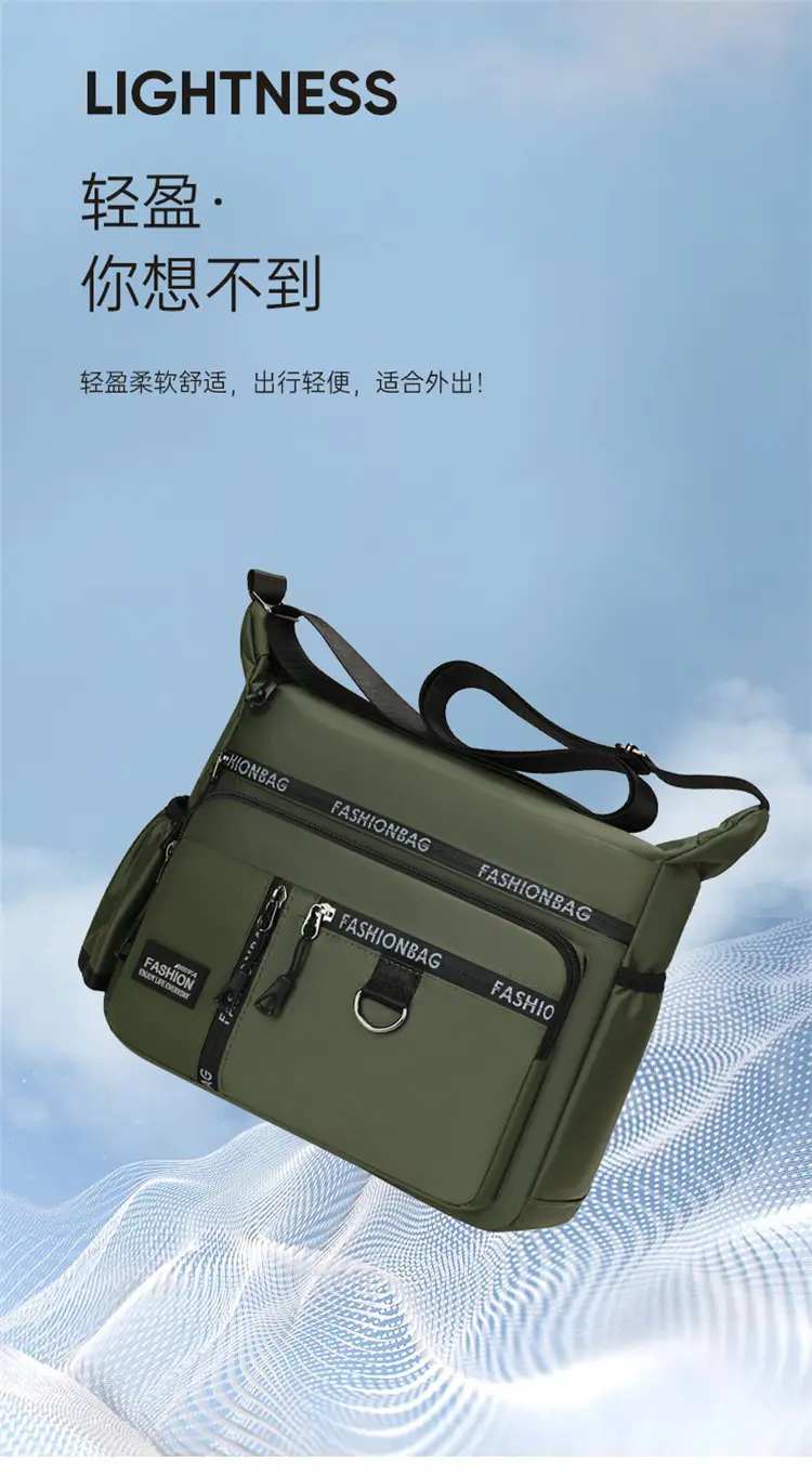 2026 Men's Korean Style Oxford Bag Green Large Capacity — feature 15