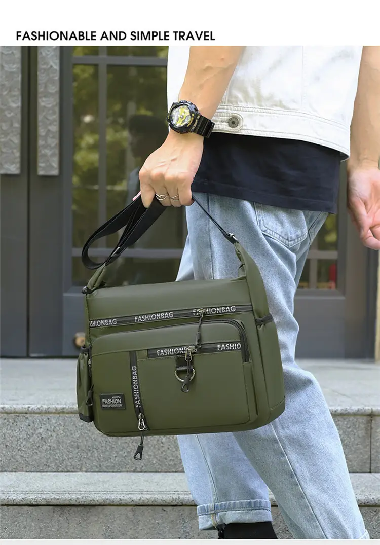 2026 Men's Korean Style Oxford Bag Green Large Capacity — feature 16