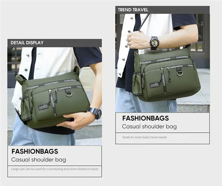 2026 Men's Korean Style Oxford Bag Green Large Capacity — feature 17