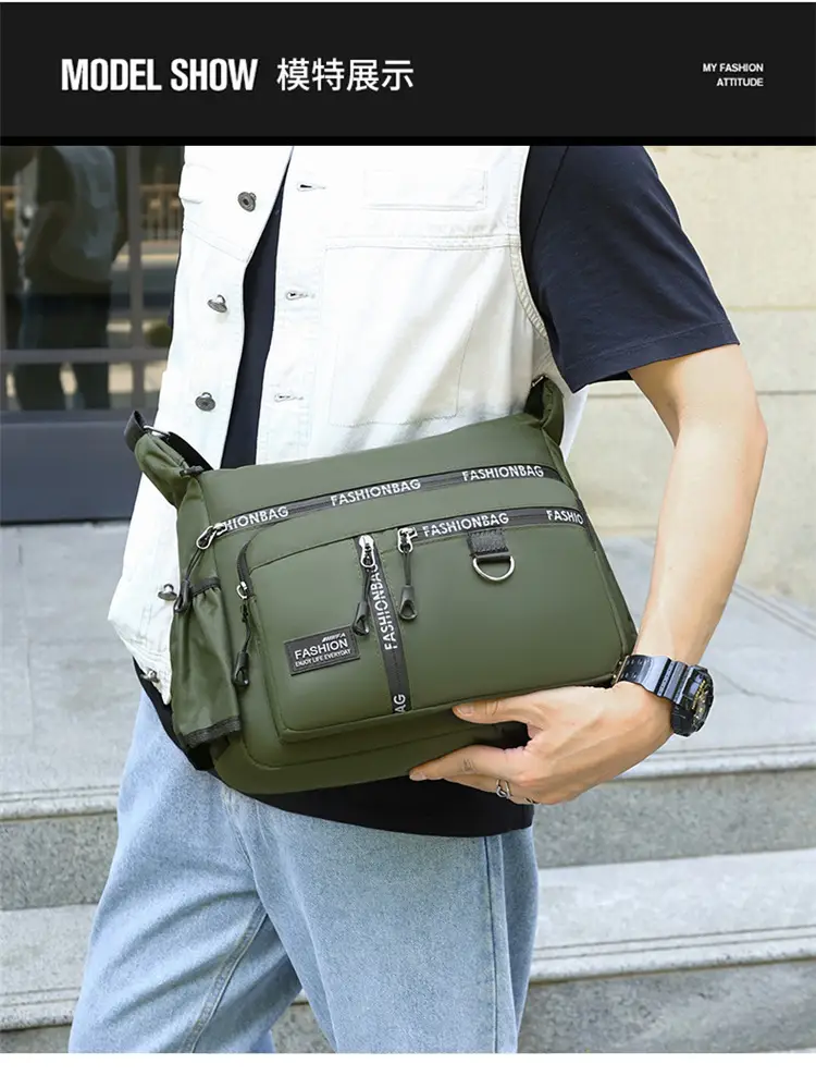 2026 Men's Korean Style Oxford Bag Green Large Capacity — feature 18