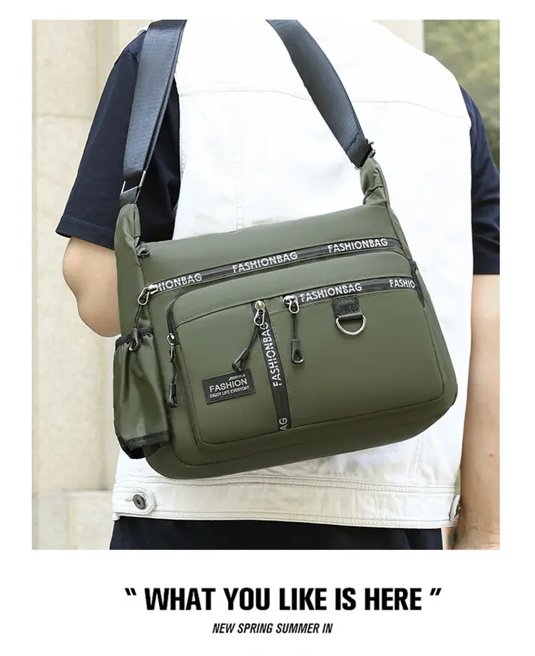 2026 Men's Korean Style Oxford Bag Green Large Capacity — feature 19
