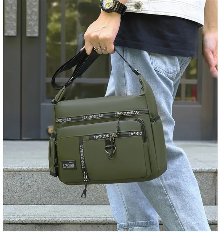 2026 Men's Korean Style Oxford Bag Green Large Capacity — feature 20