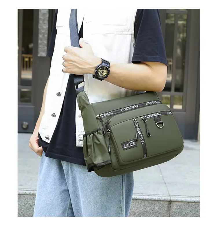 2026 Men's Korean Style Oxford Bag Green Large Capacity — feature 22
