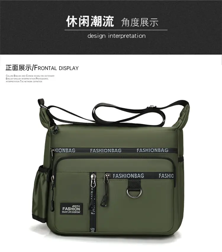 2026 Men's Korean Style Oxford Bag Green Large Capacity — feature 38