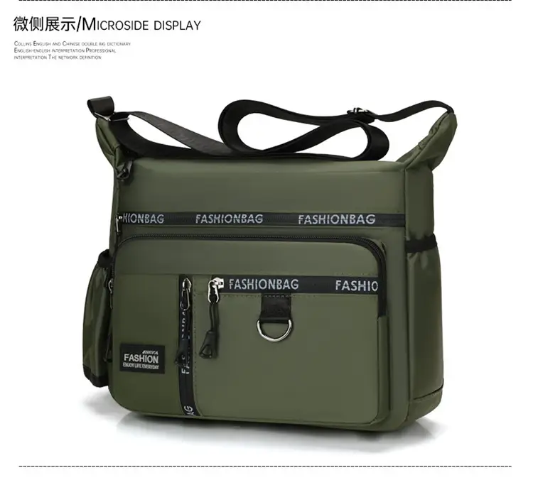 2026 Men's Korean Style Oxford Bag Green Large Capacity — feature 39