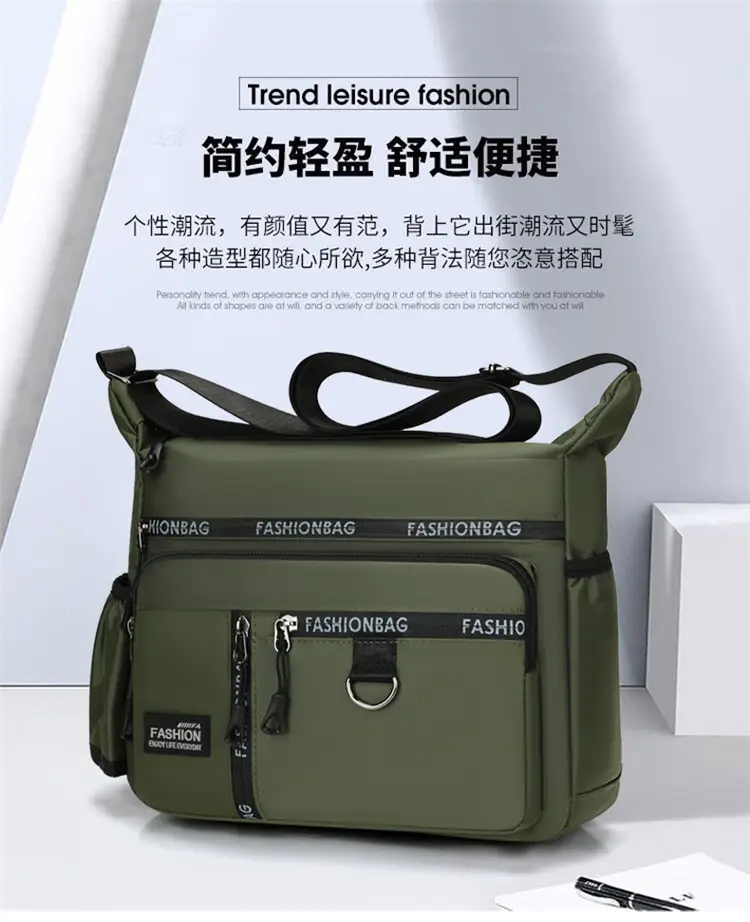 2026 Men's Korean Style Oxford Bag Green Large Capacity — feature 6