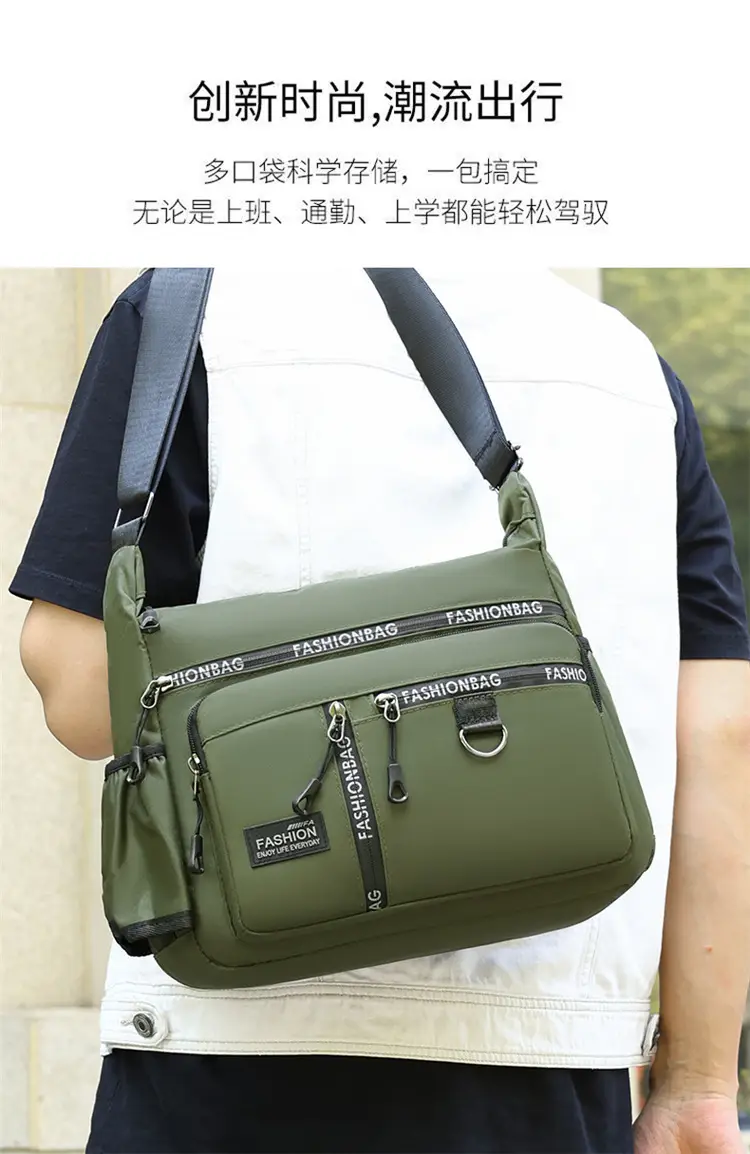 2026 Men's Korean Style Oxford Bag Green Large Capacity — feature 7