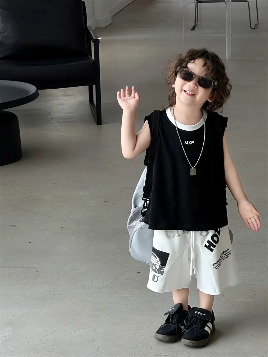 Boys Sleeveless Vest Korean Style 2025 Kids - Image 3
