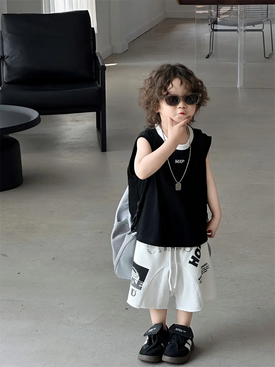 Boys Sleeveless Vest Korean Style 2025 Kids — feature 22