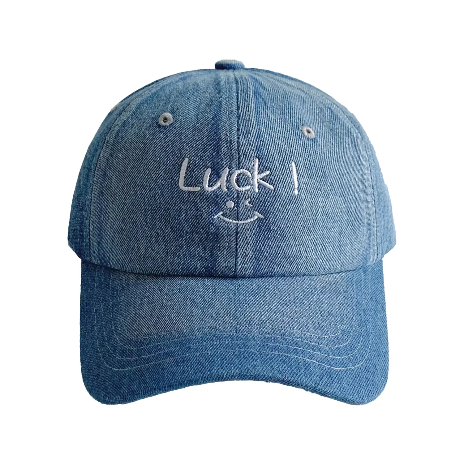 Men Women Denim Luck Baseball Cap Blue Light - Image 8