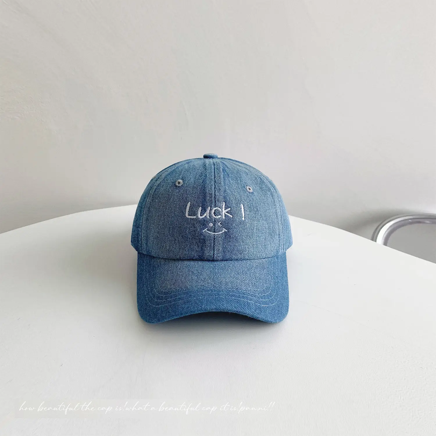 Men Women Denim Luck Baseball Cap Blue Light — feature 27