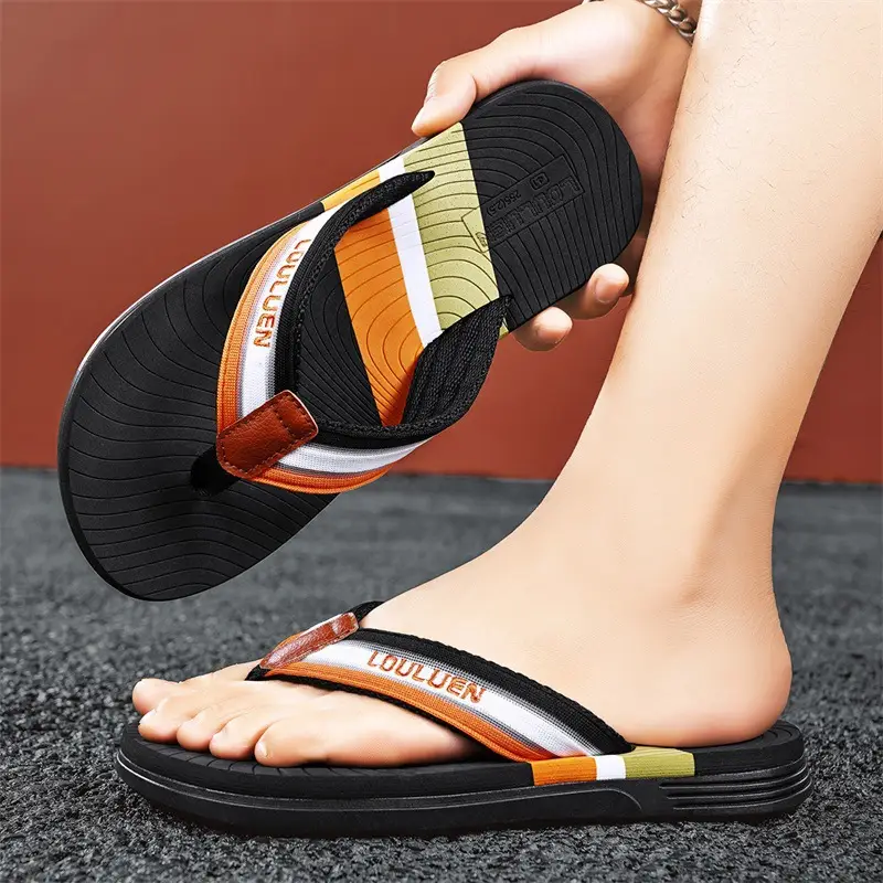 Men's 2024 Distinctive Outdoor Sandals Blue Orange Non-Slip - Image 6
