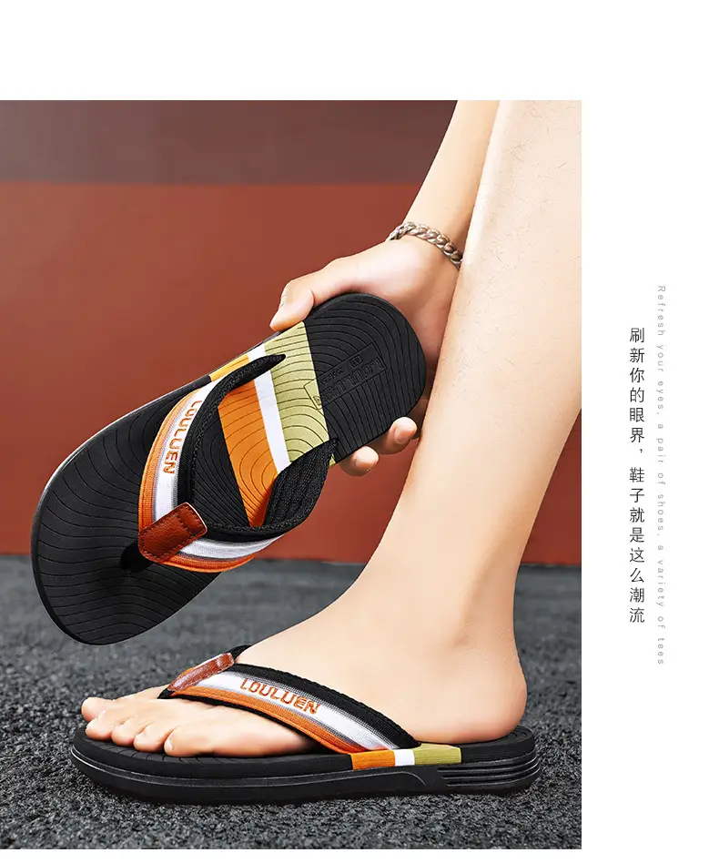 Men's 2024 Distinctive Outdoor Sandals Blue Orange Non-Slip — feature 10