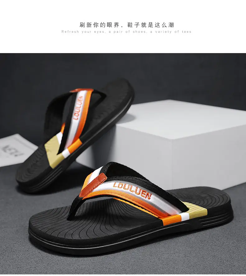 Men's 2024 Distinctive Outdoor Sandals Blue Orange Non-Slip — feature 18