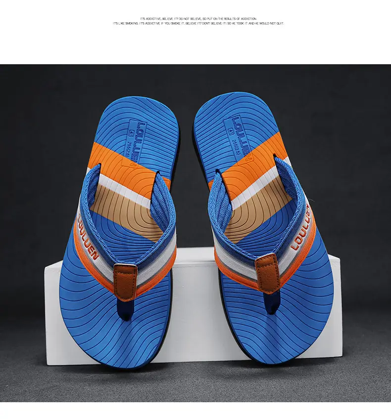 Men's 2024 Distinctive Outdoor Sandals Blue Orange Non-Slip — feature 2