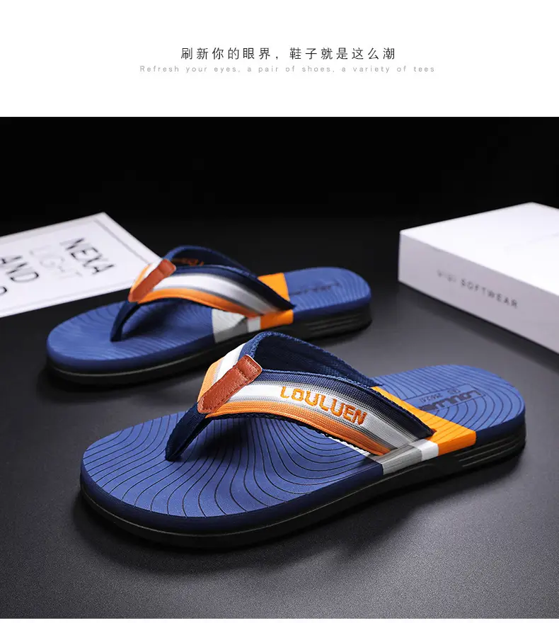 Men's 2024 Distinctive Outdoor Sandals Blue Orange Non-Slip — feature 21