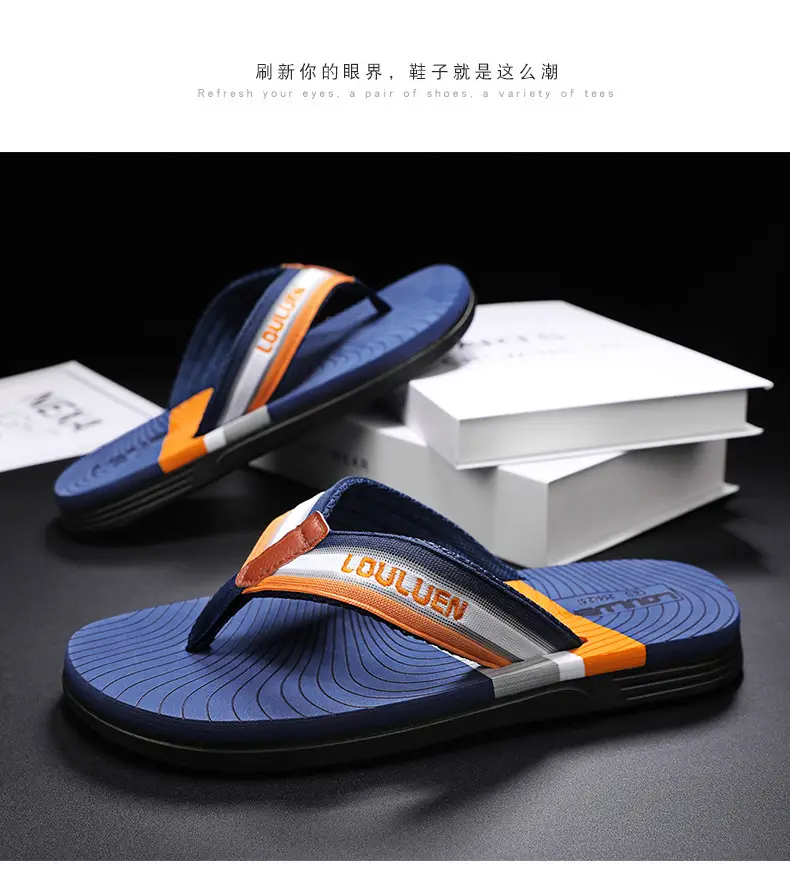 Men's 2024 Distinctive Outdoor Sandals Blue Orange Non-Slip — feature 22