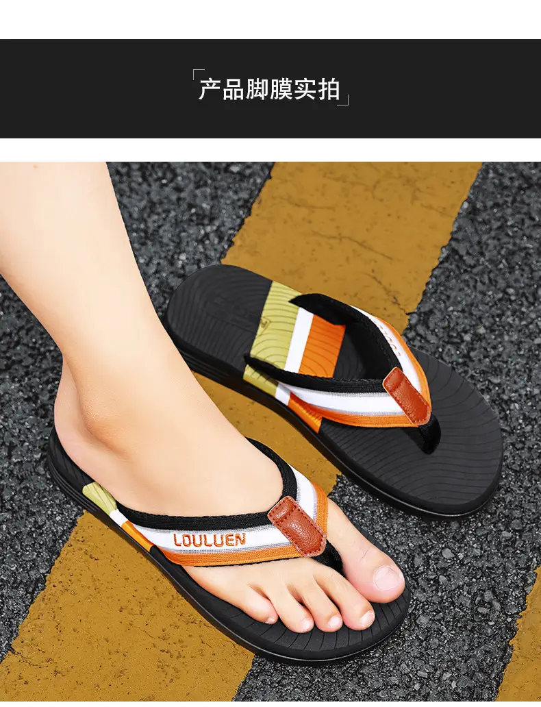 Men's 2024 Distinctive Outdoor Sandals Blue Orange Non-Slip — feature 9