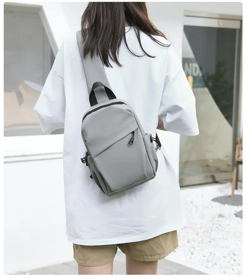 Men's Waterproof Crossbody Bag Black Travel Chest Bag — feature 21