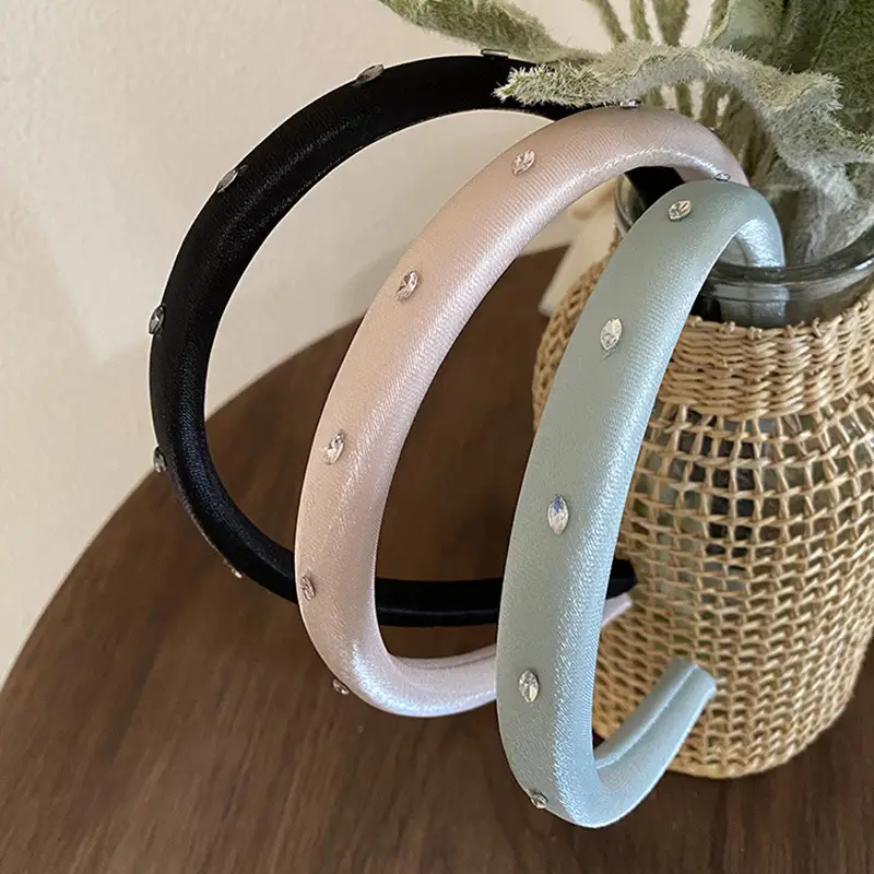 Korean Style Pearl Hair Band with Stitched Beads - Image 10