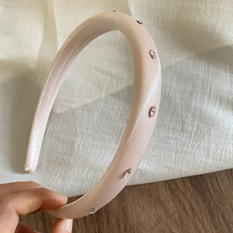 Korean Style Pearl Hair Band with Stitched Beads - Image 6