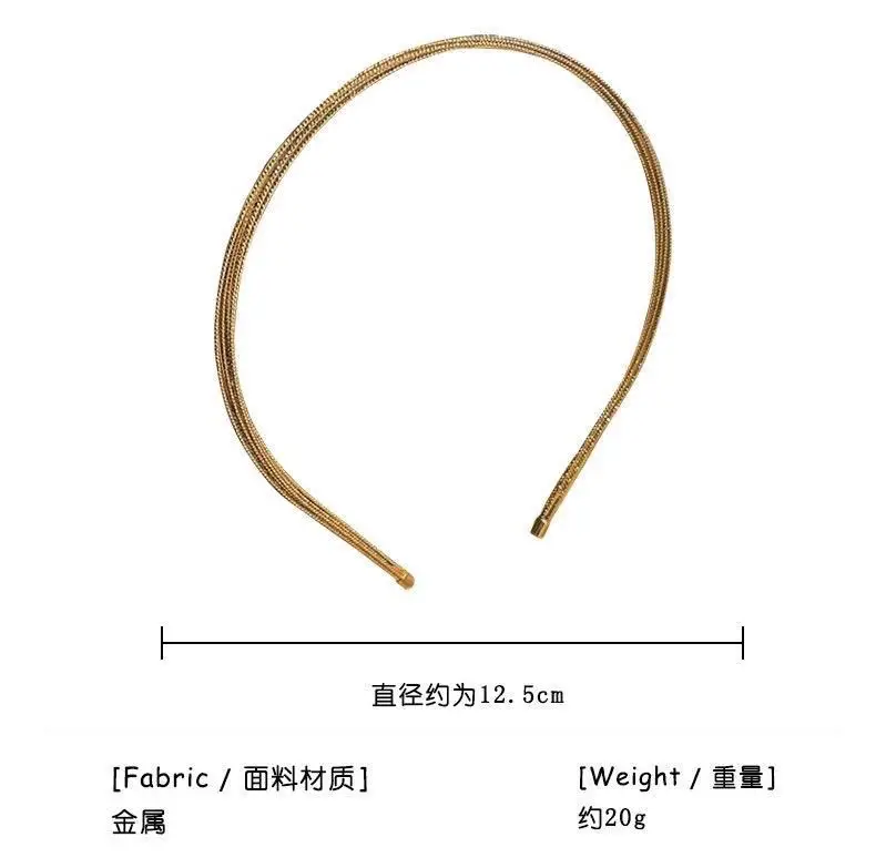 Bright Silk Golden Hair Hoop Four Seasons All-match — feature 1