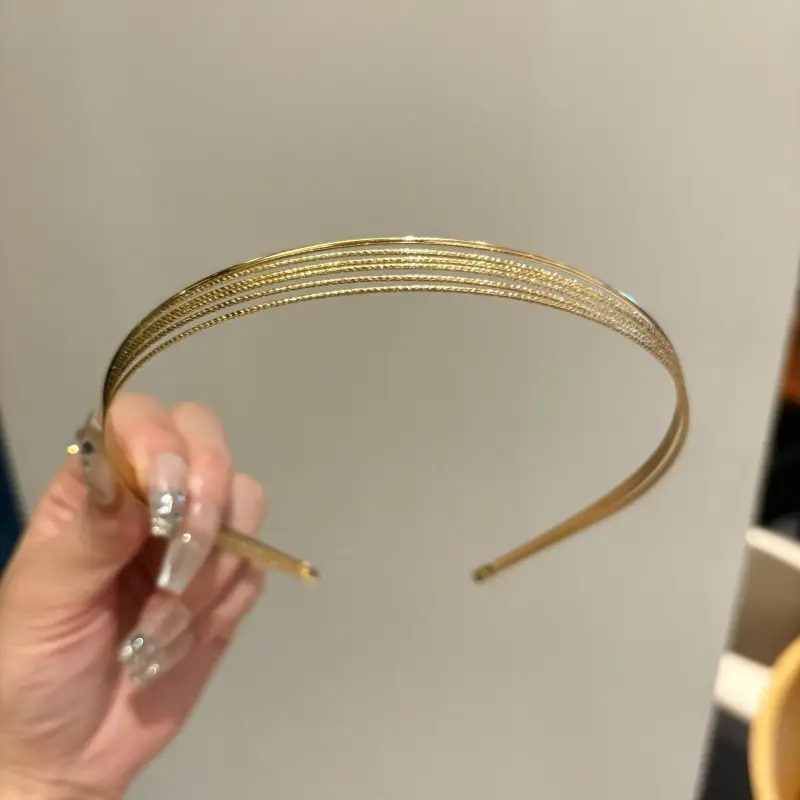 Bright Silk Golden Hair Hoop Four Seasons All-match — feature 8