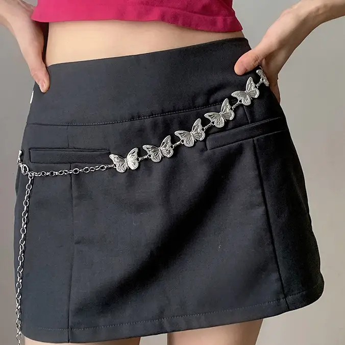 Halloween Rhinestone Waist Chain Belt with Stars Pendant - Image 6