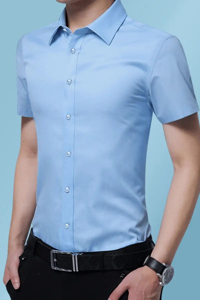 Men's Long-Sleeve Slim Fit Maroon Shirt - Image 10