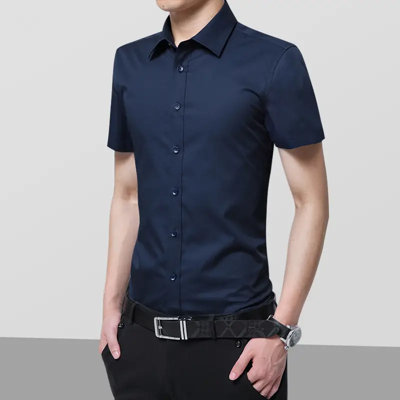 Men's Long-Sleeve Slim Fit Maroon Shirt - Image 11