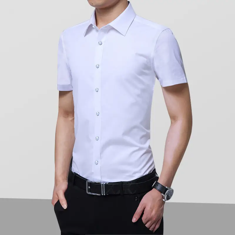 Men's Long-Sleeve Slim Fit Maroon Shirt - Image 7