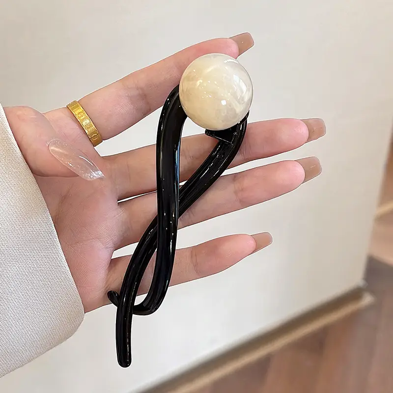 5# Bright Black + Beige Pearl