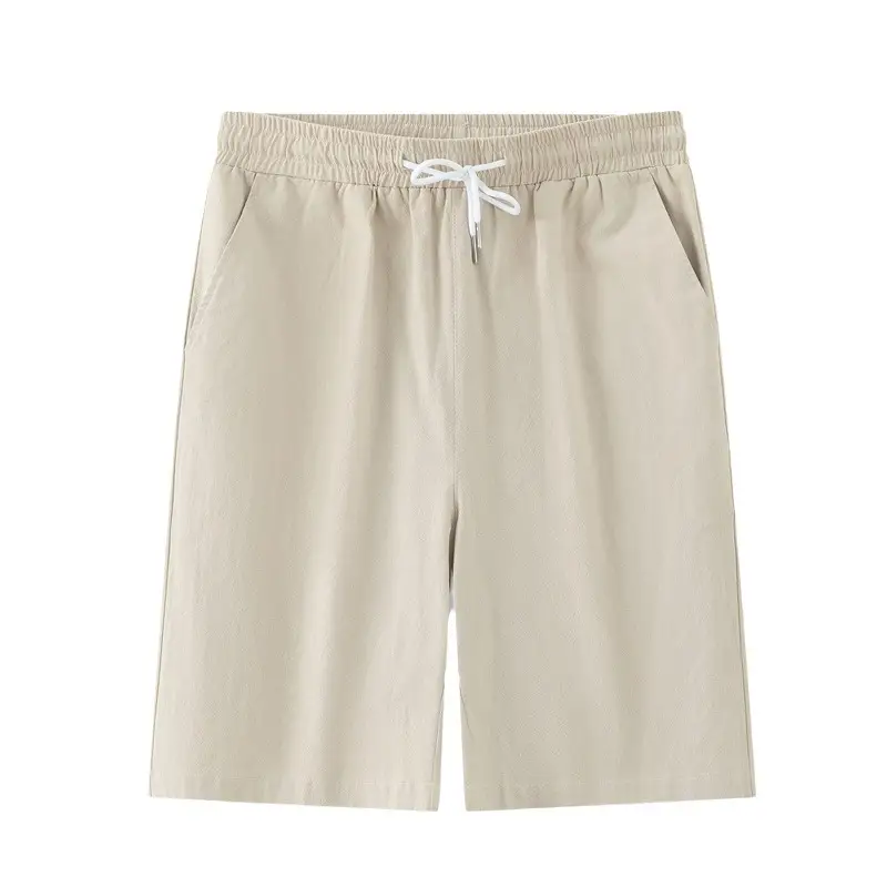 Men Pure Cotton Summer Shorts Rose White Drawstring - Image 13