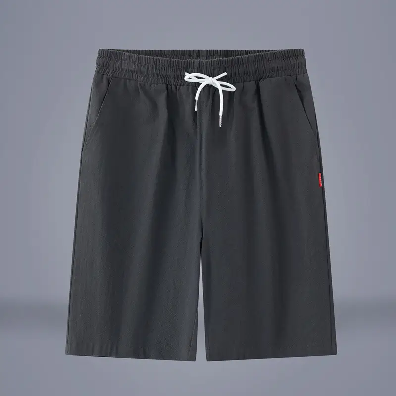 Men Pure Cotton Summer Shorts Rose White Drawstring - Image 5