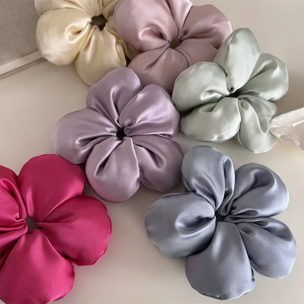 Black 3D Flower Hair Ring for Women — feature 12