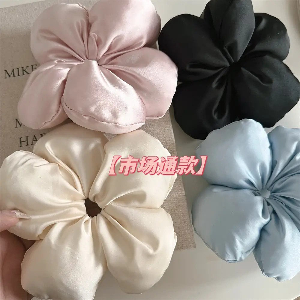 Black 3D Flower Hair Ring for Women — feature 28