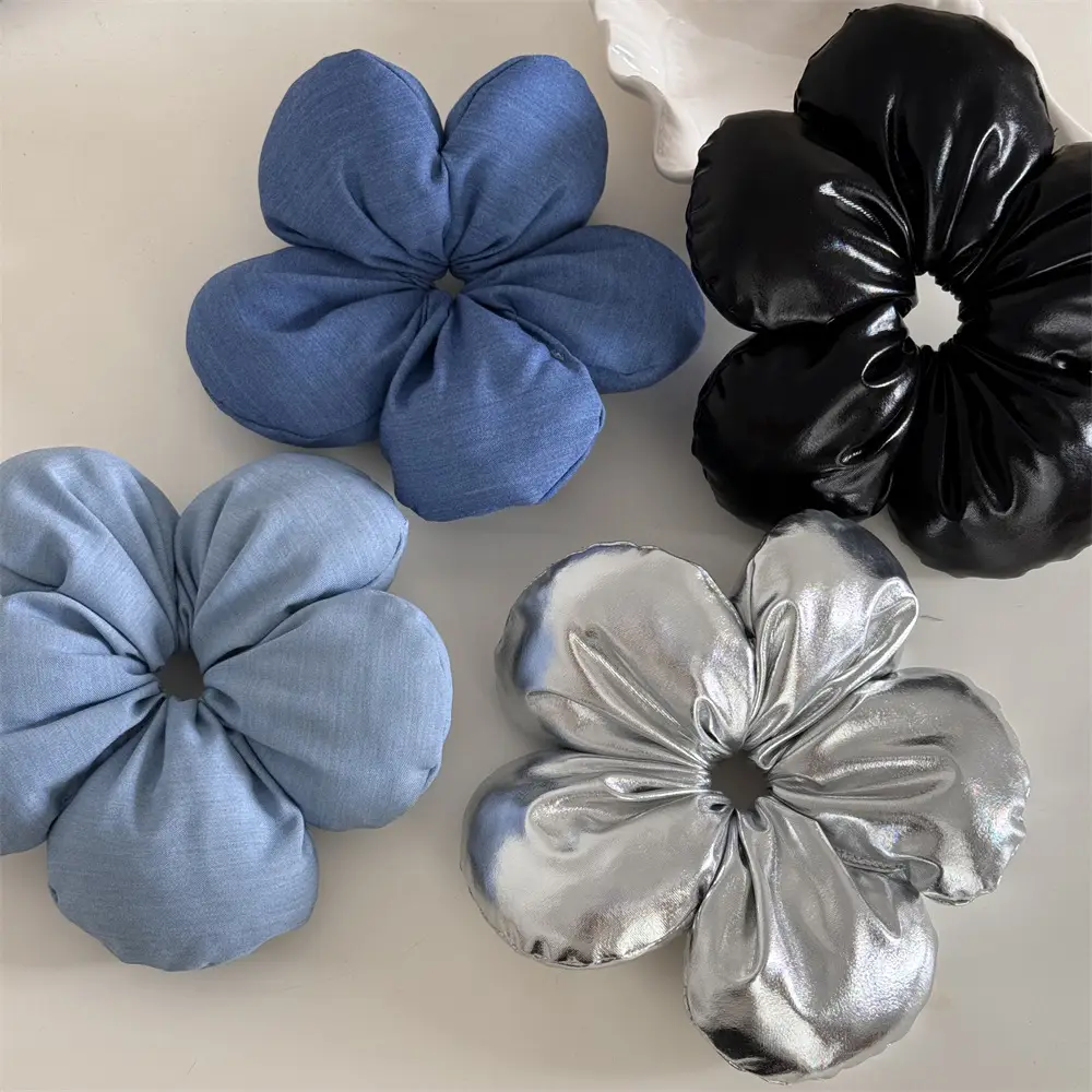 Black 3D Flower Hair Ring for Women — feature 40