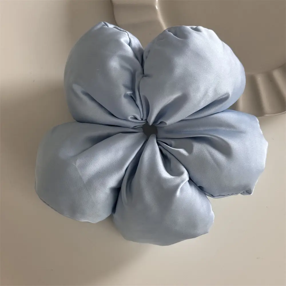 Black 3D Flower Hair Ring for Women - Image 9