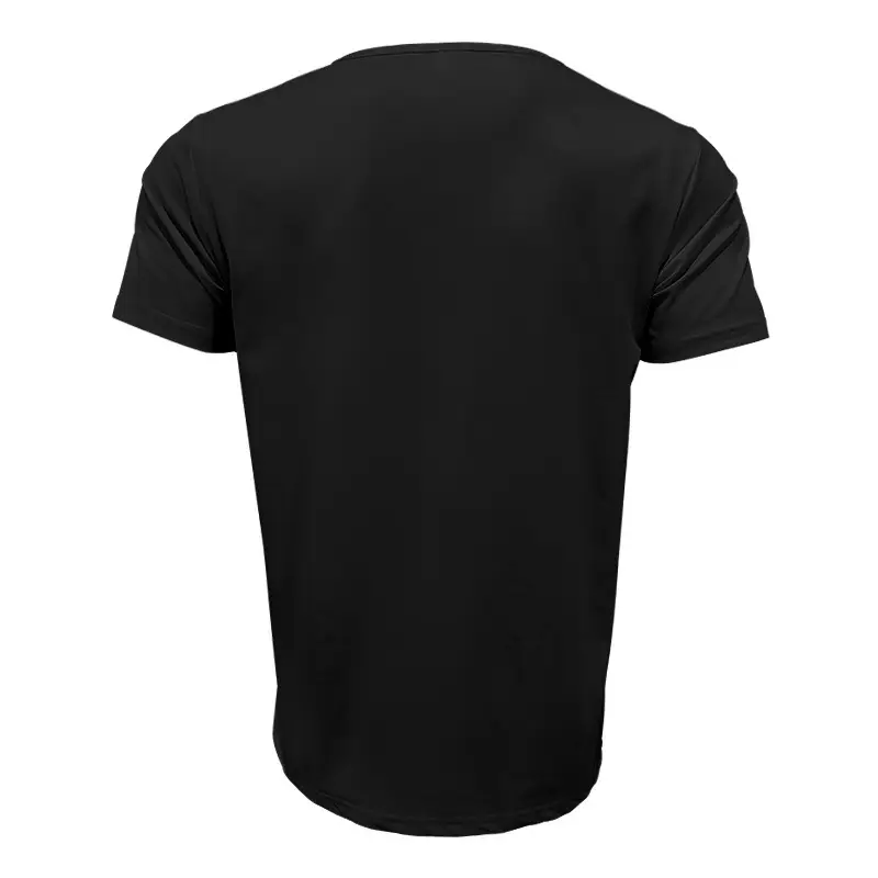 Men's 2025 Cotton Short Sleeve V-Neck T-Shirt White — feature 13