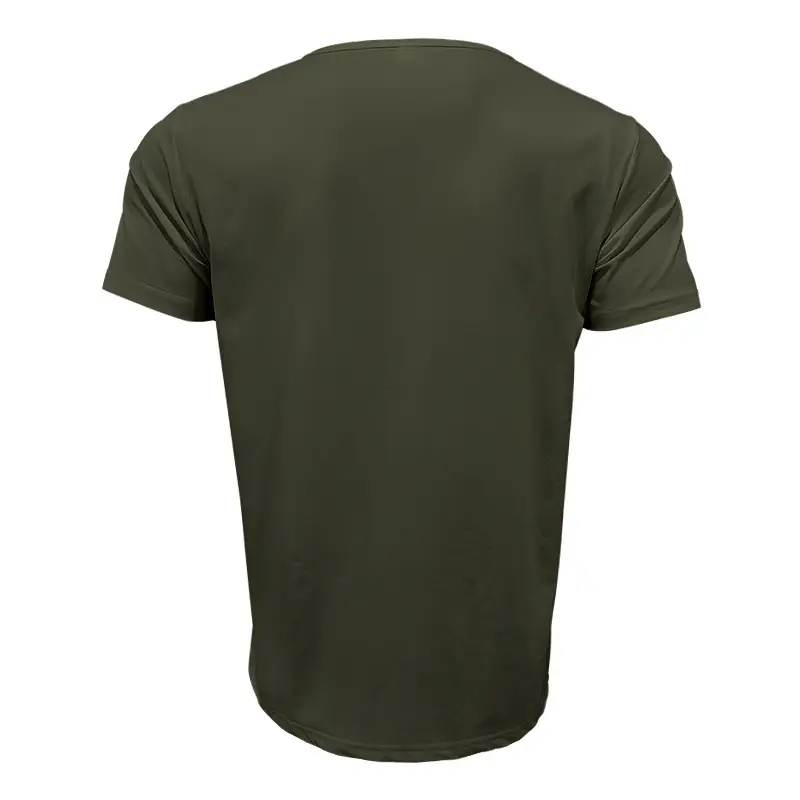 Men's 2025 Cotton Short Sleeve V-Neck T-Shirt White — feature 21