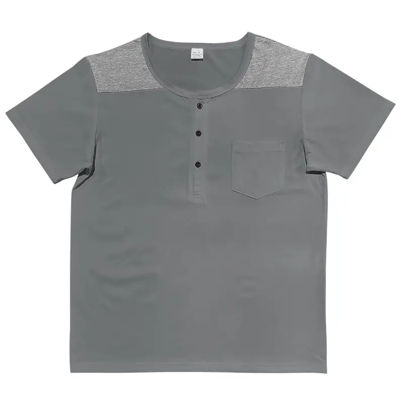 Men's 2025 Cotton Short Sleeve V-Neck T-Shirt White — feature 38