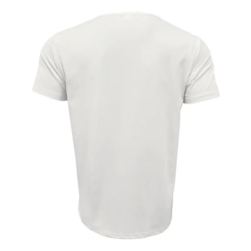 Men's 2025 Cotton Short Sleeve V-Neck T-Shirt White — feature 5