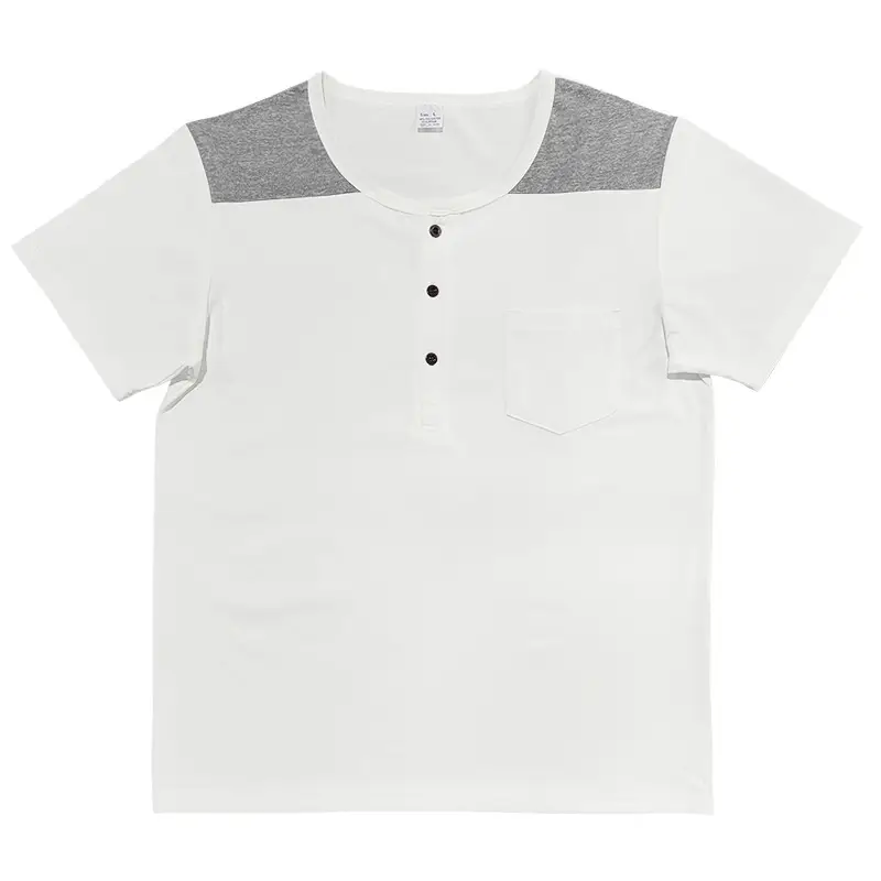 Men's 2025 Cotton Short Sleeve V-Neck T-Shirt White — feature 6
