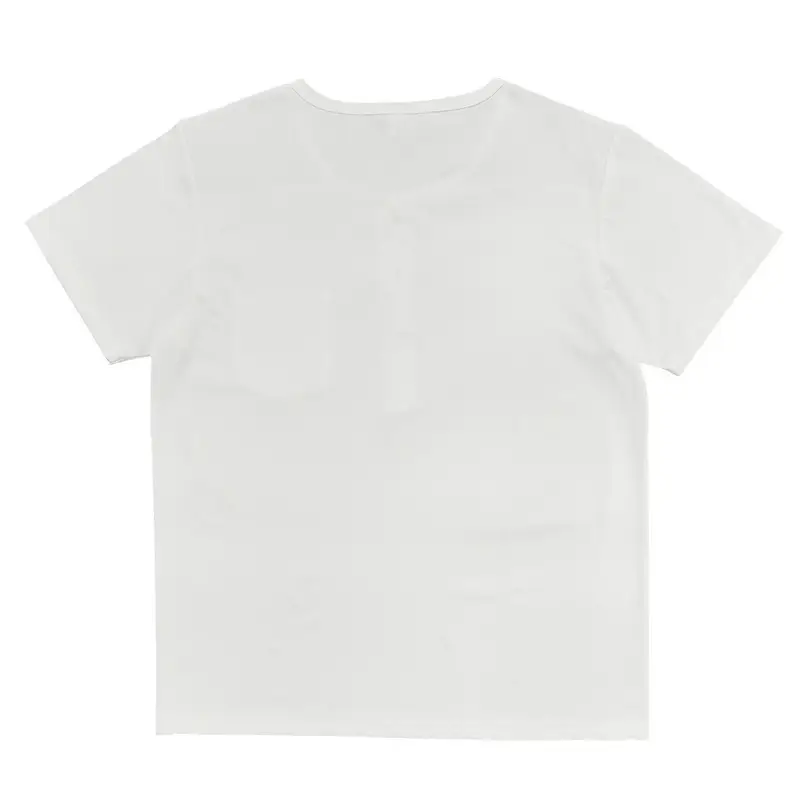 Men's 2025 Cotton Short Sleeve V-Neck T-Shirt White — feature 7